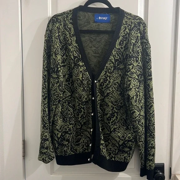Awake NY | Sweaters | Awake Ny Green Cardigan Pearl Buttons | Poshmark